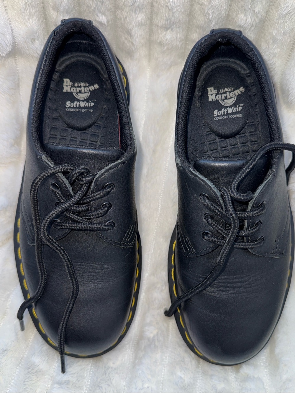 Dr. Martens Slip Resistant Leather Oxford Shoes Black US Men's 5/ Women's 6
